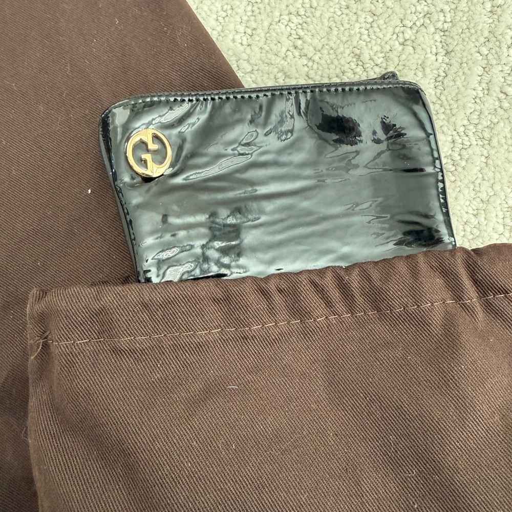 Gucci women’s patent leather gloves size 7 Vernice and Nappa black gold - Picture 15 of 15